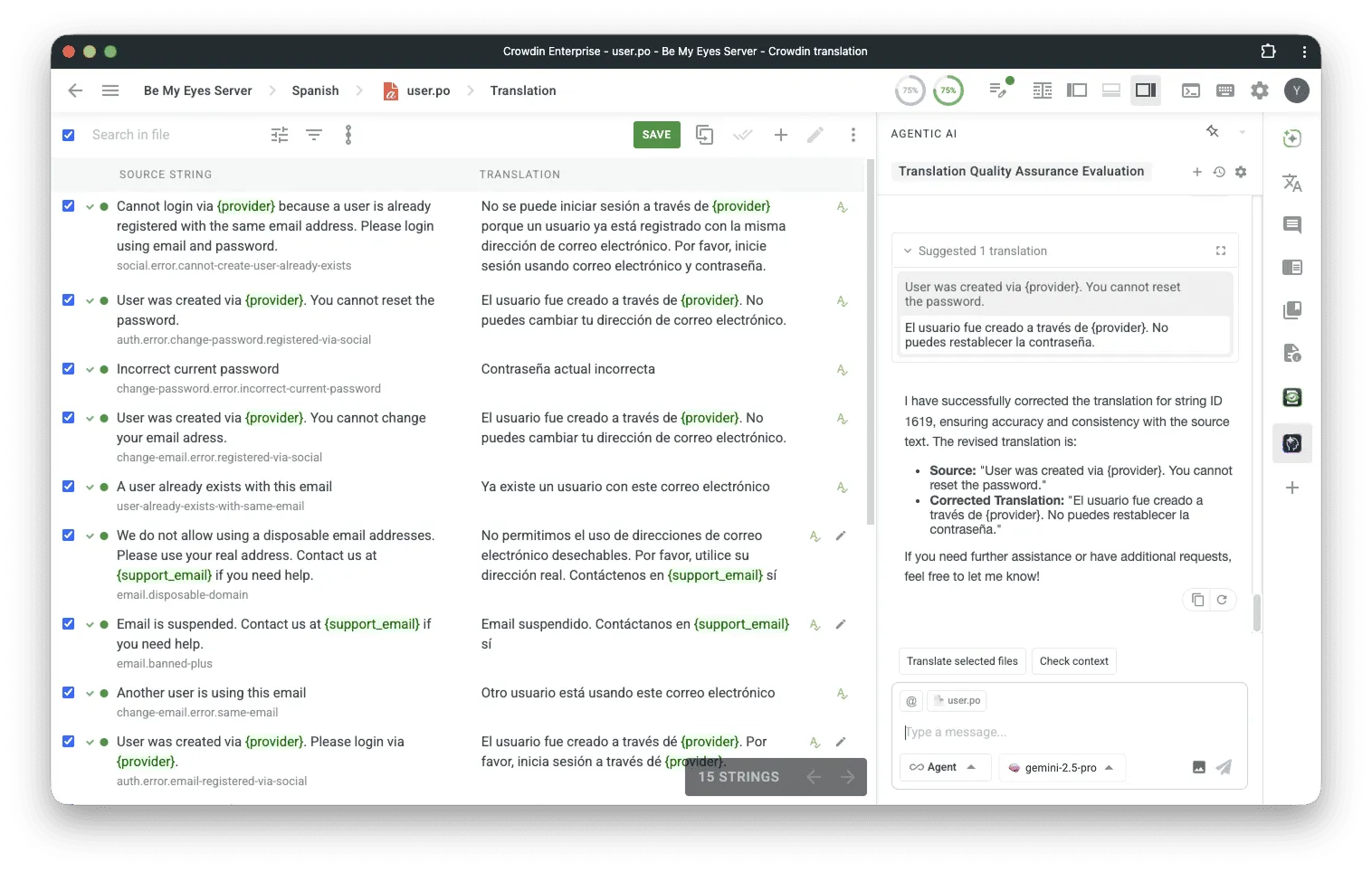 QA and Error Correction prompt