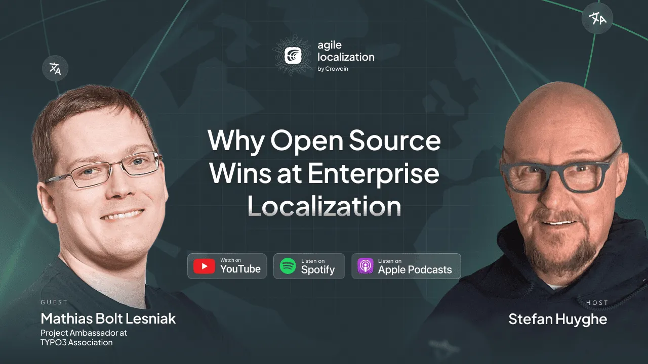 Crowdin Agile Localization podcast with Mathias Bolt Lesniak